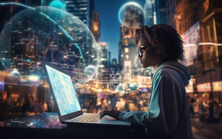 Futurism perspective digital nomads lifestyle