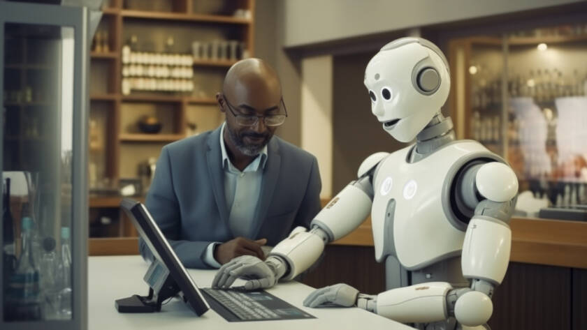 Robot performing human job