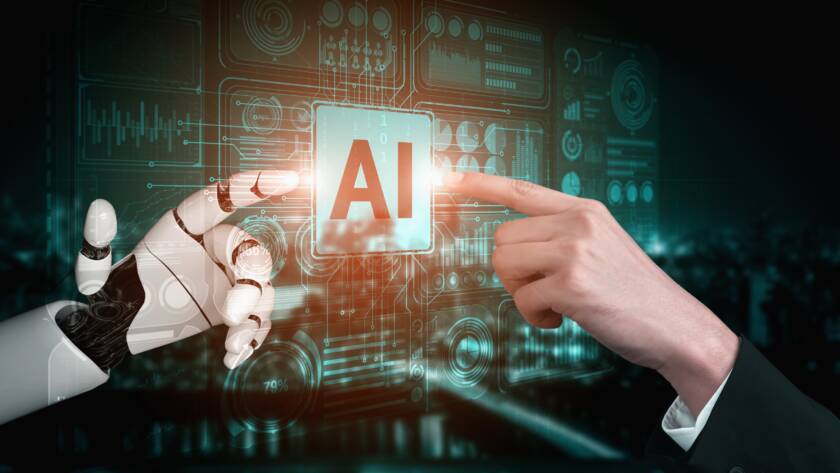 Future artificial intelligence robot and cyborg.